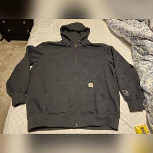 Carhartt Black Full-Zip Hoodie Rain Defender
